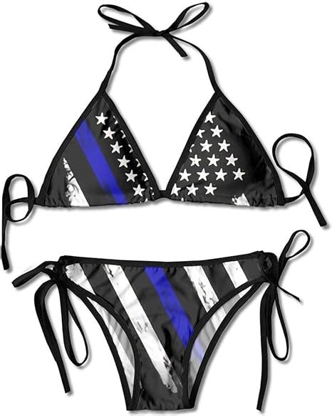 Police Station Marks Us Art Summer Beach Party Sexy Bikini
