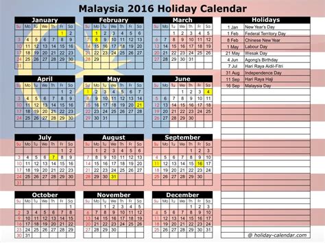 Malaysia public holidays 2017 (tarikh hari cuti umum malaysia 2017). September 2016 Calendar Malaysia | Holiday calendar ...