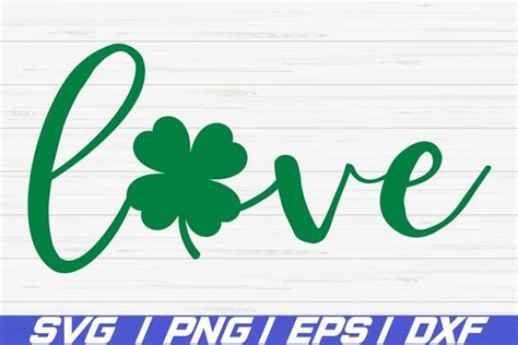 Love Shamrock Svg St Patricks Day Cut Files Cricut