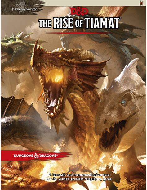 Dungeons And Dragons Tyranny Of Dragons The Rise Of Tiamat Anglais