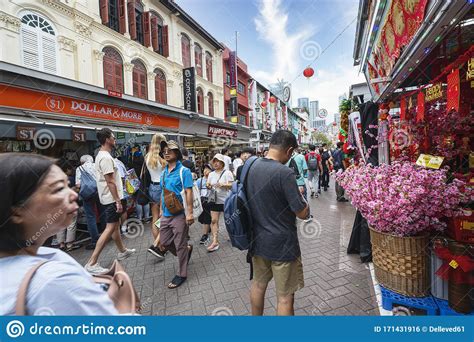 Chinatown Street Market In Singapore Editorial Photo Image Of Crowd