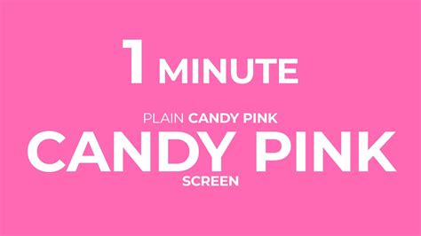 1 Minute Of Candy Pink Screen 🩷 Calm And Vibrant Visuals Love Pink