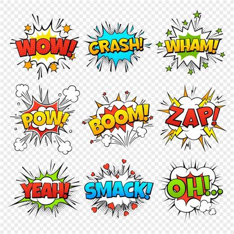 Comic Bubbles Funny Comics Words In Speech Bubble Frames Set