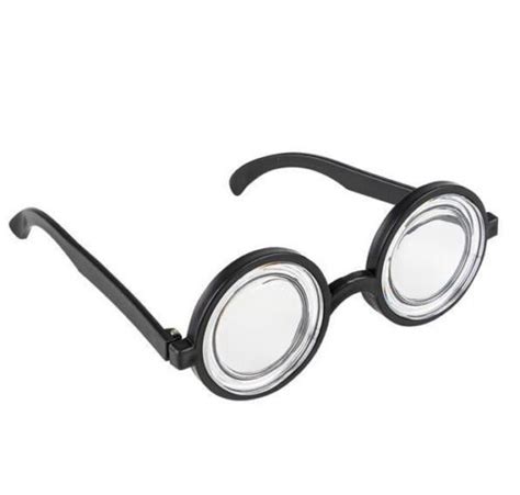 Funny Nerd Geek Glasses Dork Thick Lenses Costume Joke Gag Toy Black Plastic Ebay