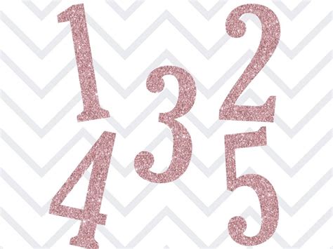 Rose Gold Glitter Numbers Images And Photos Finder