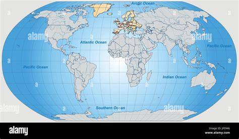 Card Atlas Map Of The World Map Europe Card Outline Globe Stock