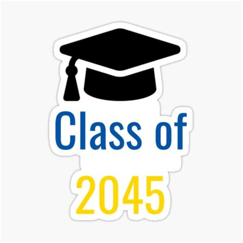 Class Of 2045 Blue And Gold Sticker For Sale By Miles854 Redbubble