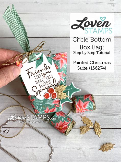 Circle Bottom Box Bag With Painted Season From Stampin Up Candy