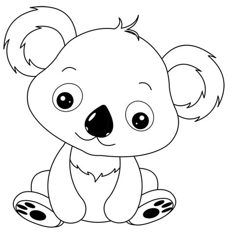 Drawings Koala Animals Printable Coloring Pages