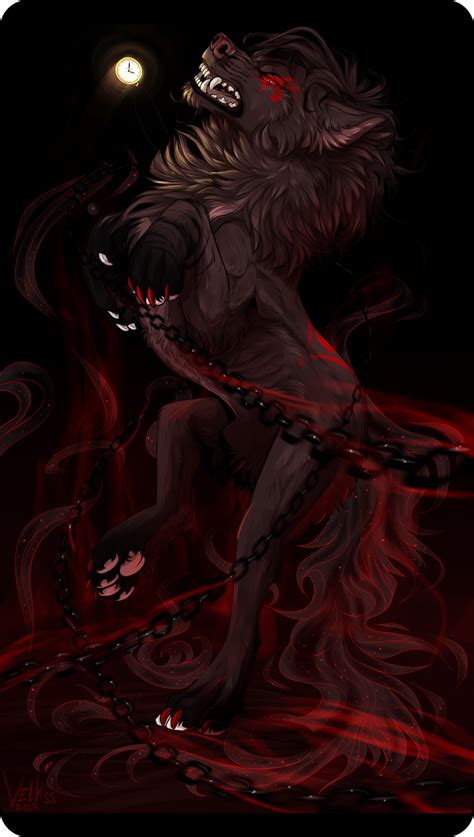 I Will Drag You Back Where You Belong Demon Wolf Anime Wolf Drawing