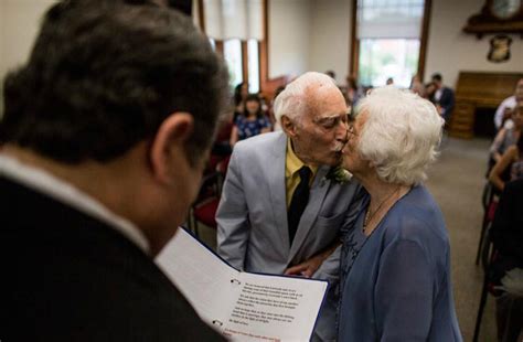 98 year old woman marries 94 year old man and they met at the gym