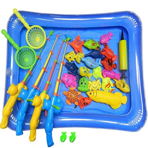 30 Pcs Bath Toys Set Beach Toy Magnetic Fishing Toys Waterproof
