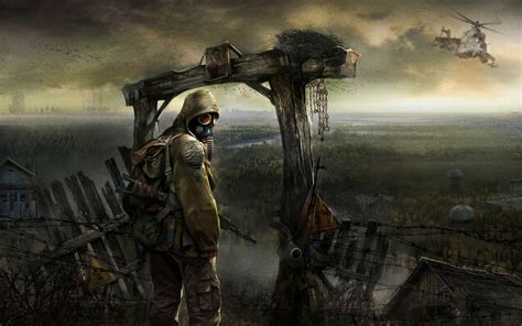 배경 화면 비디오 게임 가스 마스크 묵시적인 병사 우크라이나 스토커 스크린 샷 Pc 게임 용병