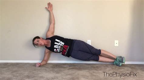Core Strengthening Side Plank On Wall Youtube
