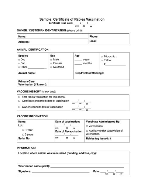 Dog Vaccination Certificate Pdf Fill Out And Sign Online Dochub