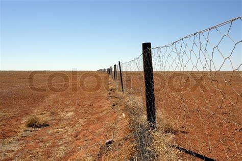 The Dingo Fence In The Australian Stock Image Colourbox