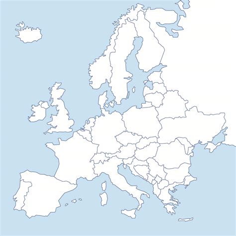 A political map of europe in svg format. 4 Best Images of Black And White Printable Europe Map ...