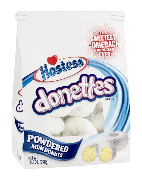 Hostess Donettes Powdered Mini Donuts 105 Oz Pack Of 9