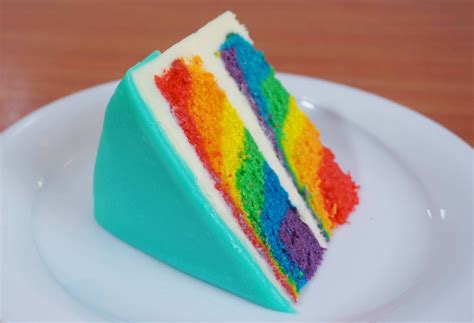 Dissolve jello in boiling water; Rainbow Cake Recipe OC 4096x2792 : FoodPorn