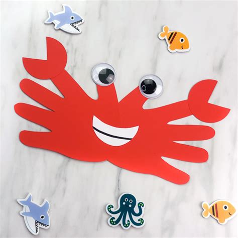 Easy And Fun Handprint Crab Craft For Kids