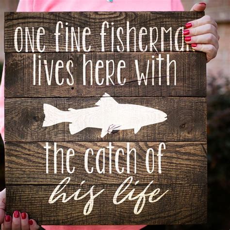 Fathers day is fast approaching and we know it can be hard to choose the cool present for dad from daughter son who is the funny fishing & hunting shirt with a cool graphic for hunting lovers like a dad, son & daughter who loves to fish and hunt. Fine Fisherman Wood Sign | Diy gifts for him, Diy gifts ...