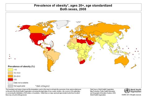 Prevalence of Obesity Worldwide [2027x1358] : MapPorn