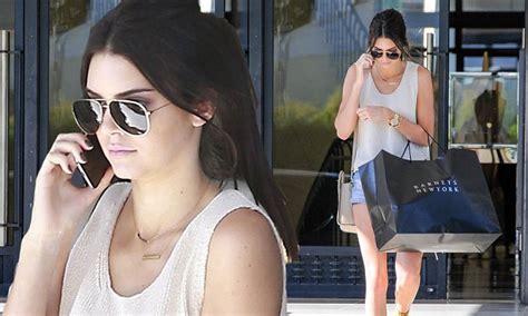 Kendall Jenner Puts On A Leggy Display In Daisy Dukes On Shopping Trip