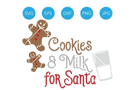 Cookies and Milk for Santa SVG | Custom-Designed Illustrations