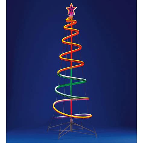 6 Ft Neon Flex Spiral Tree Christmas Holidays Decoration Ebay