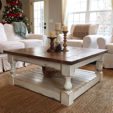 Add style to your home, with pieces that add to your decor while providing hidden storage. Chunky Farmhouse Coffee Table Pictures … | Furniture in 2019…