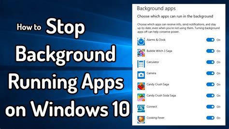 How To Stop Background Running Apps On Windows 10 Youtube