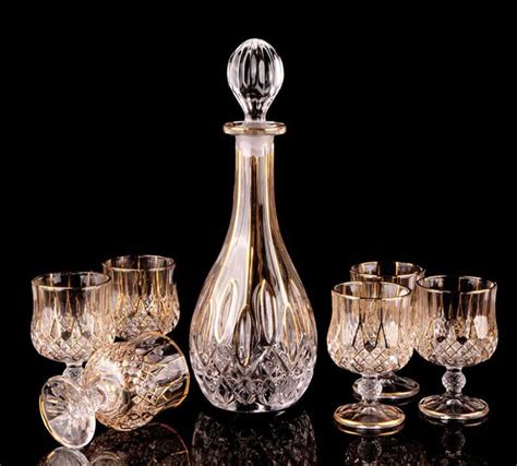 Luxury Crystal Whiskey Decanter Set And 6 Glasses Knead This Ltd