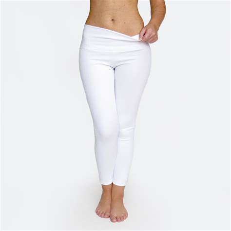 High Waist Yoga Pants White Leggings Crop White Yoga Pants Etsy