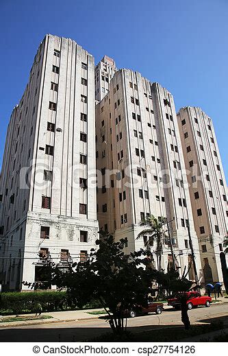 Art Deco Havana Cuba An Art Deco Building In Vedado District Havana Cuba