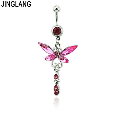 Brand New Fashion Navel Rings L Stainless Steel Barbells Dangle