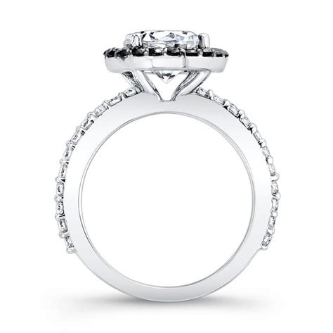 barkev s black diamond halo engagement ring 7839lbk