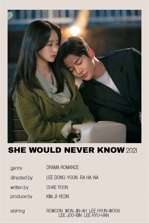 She Would Never Know In 2021 Korean Drama Tv Romance Movie Poster