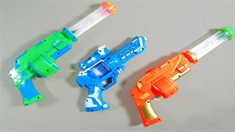 Toy Guns Toys 3 Colorful Plastic Toy Guns With Lights And Sound