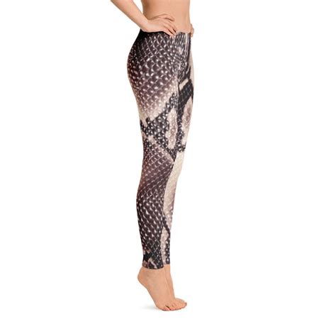 Snake Skin Print Leggings Great For Costumes Polyester Etsy