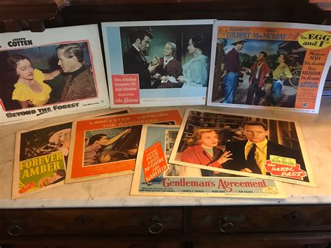 Original Classic Film Lobby Cards Movies From The 1940s And 1950s Mix