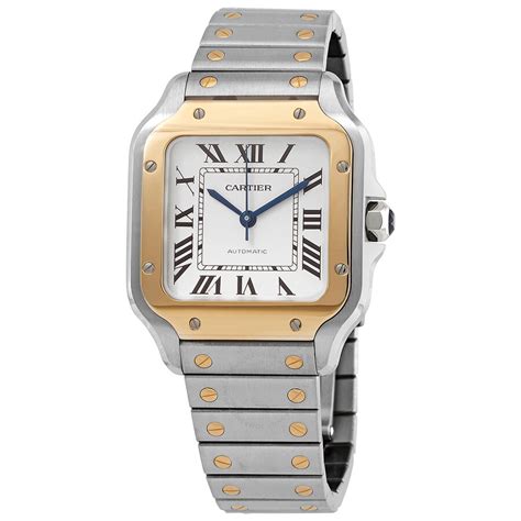 Cartier Santos Medium Model Automatic Silver Dial Watch W2sa0016