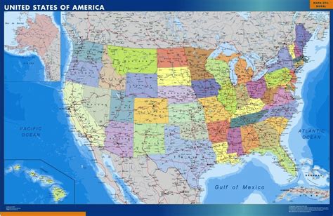 Usa Map Wall Maps Of The World And Countries For Australia