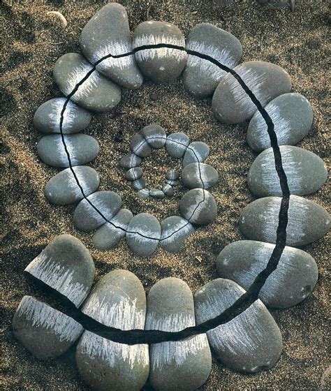Andy Goldsworthy Ephemeral Artwork Cracked Stone Spiral Andy