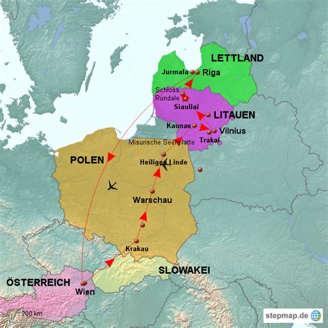 Lettland entsendet acht mitglieder in das europäische parlament. StepMap - Polen-Litauen-Lettland - Landkarte für Europa