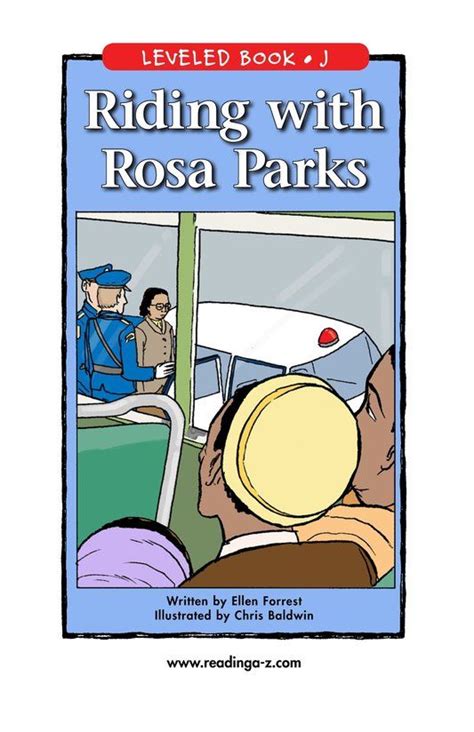 Riding With Rosa Parks - Reading A-Z | Rosa parks, Leveled books, Teaching