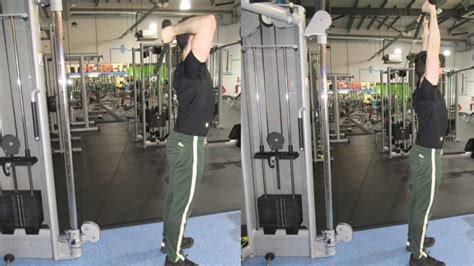 Standing Cable Overhead Tricep Extension Rope