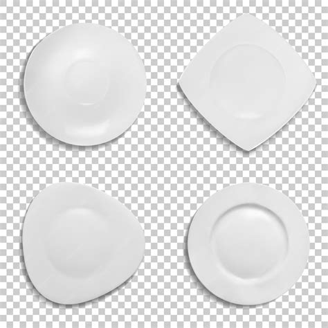 Free Vector Plates Different Shapes Illustration Isolated 3d