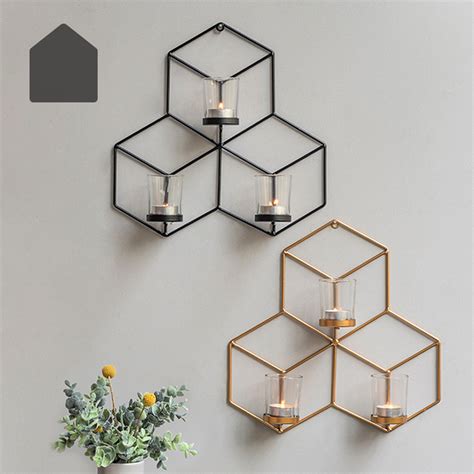 Diy tealight candle holder youtube. Cute Wall Mounted 3D Tea Light Candle Holder Metal Candlestick DIY Home Decor-in Candle Holders ...