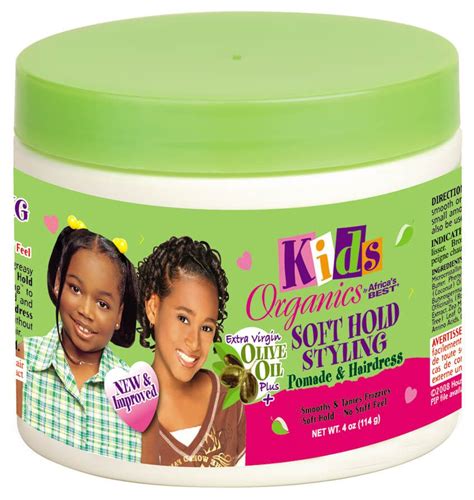 Africas Best Kids Organics Soft Hold Styling Pomade And Hairdress 4oz