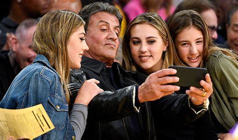 Sylvester Stallone And His Three Daughters Sophia Sistin And Scarlet